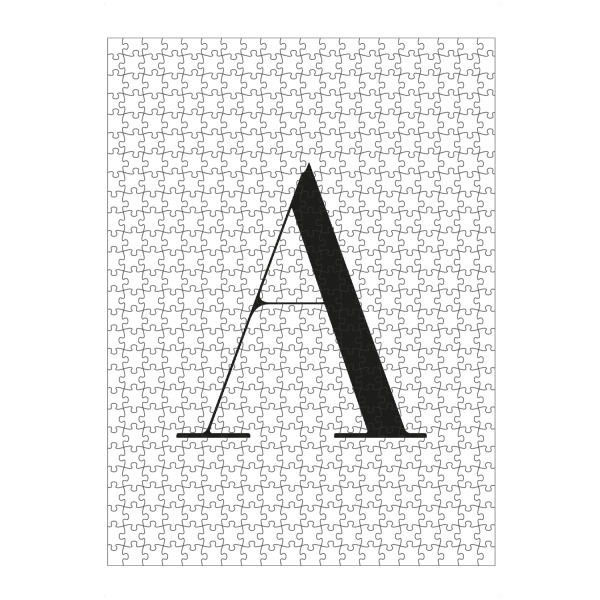 Puzzle Ravensburger "Buchstabe – A" artboxONE - Schwarzweiß,Buchstaben,Buchstaben / A - Buchstabe,A,Alphabet - Bild buchstabe