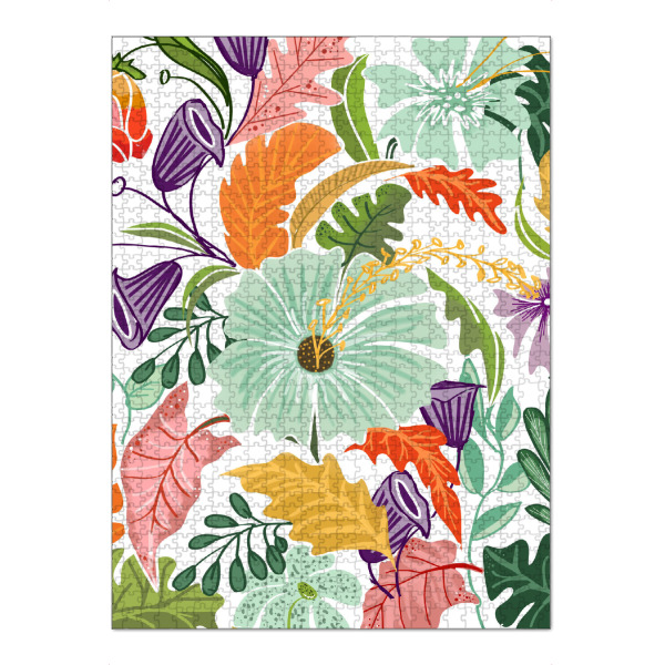Puzzle Ravensburger "Hello Tropical" artboxONE - Floral - Pattern,Watercolor,Blossom - Bild pattern