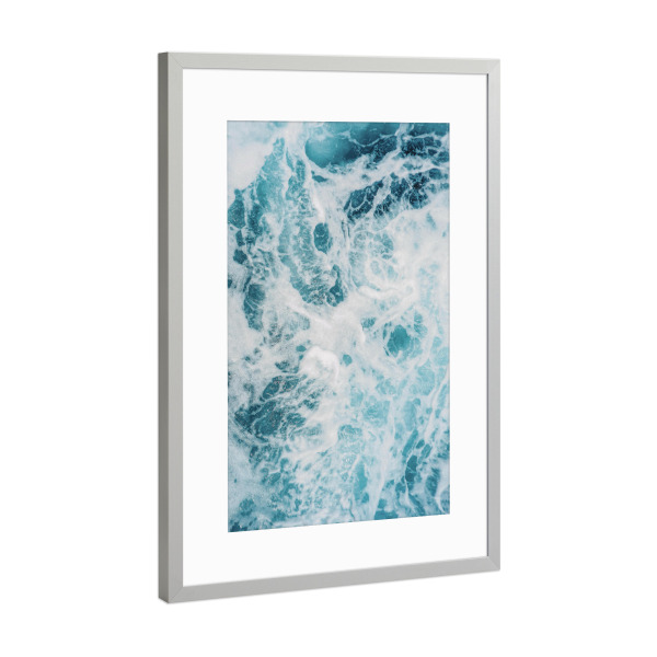 Poster mit Rahmen Silber "Unstopable force" artboxONE - Natur - Ocean,Sea