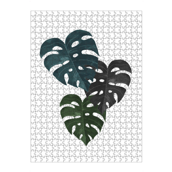 Puzzle Ravensburger "3 Monstera" artboxONE - Floral - Monstera,Pflanze,Blatt,Blätter,Botanisch,Tropisch - Bild monstera