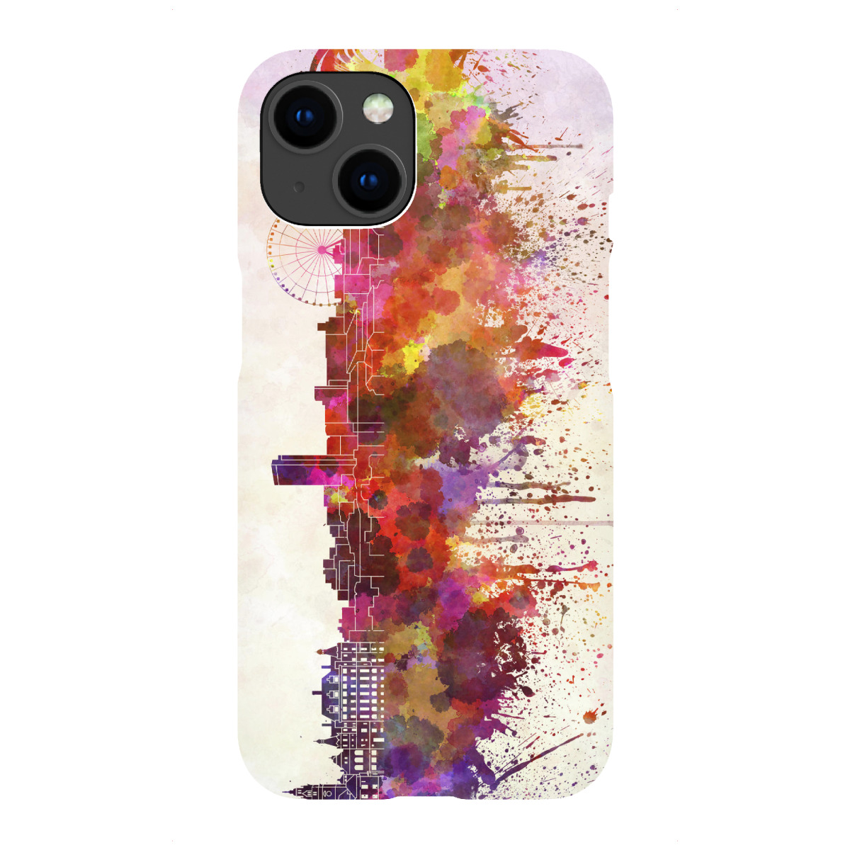 "Sheffield skyline in watercolor"für iPhone - Premium-Case Handyhülle artboxONE