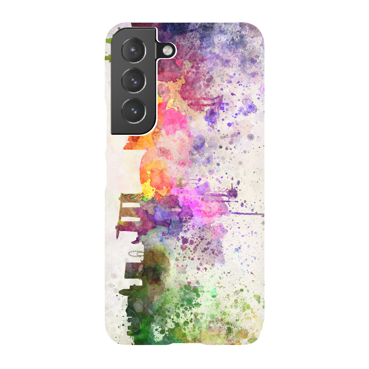 Samsung Galaxy "Singapore skyline in watercolor" Premium-Case Handyhülle artboxONE