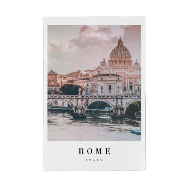 Metall Poster "Romantic Rome" artboxONE - Städte,Städte / Rom - Italy,Vacation - Blechschild