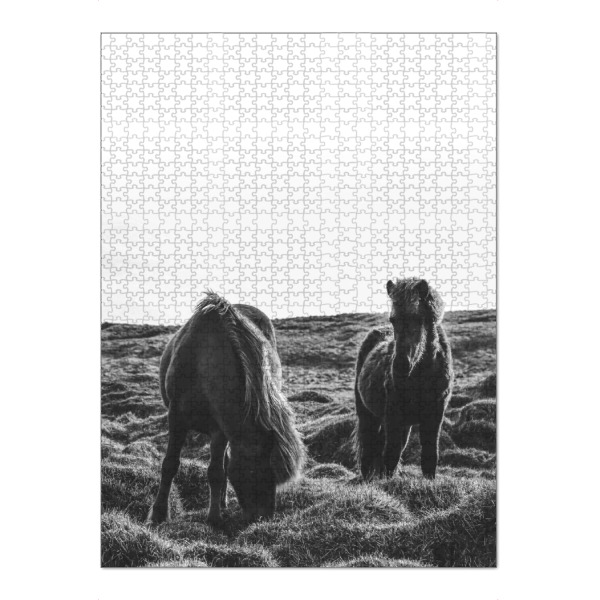 Puzzle Ravensburger "Wildlife horses" artboxONE - Tiere,Schwarzweiß - Horses - Bild horses
