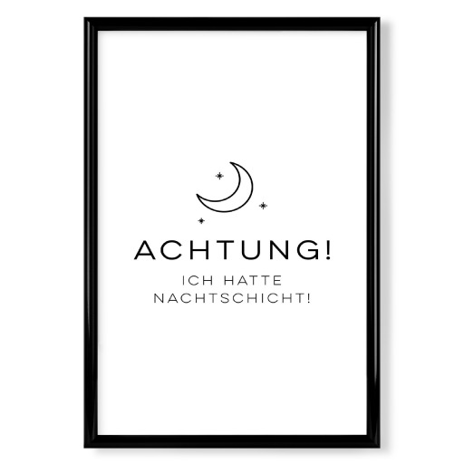 Achtung Nachtschicht weiss