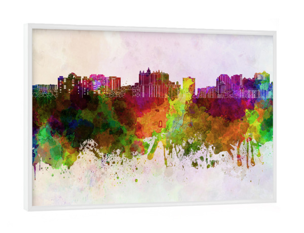 Poster mit weißem Rahmen "Sarasota skyline in watercolor" artboxONE - Städte / Weitere - Sarasota,Skyline