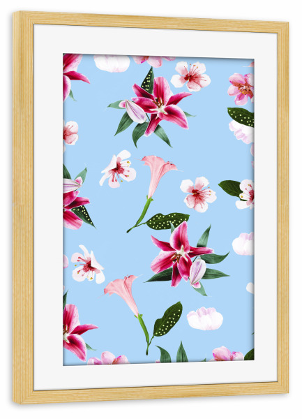 Poster mit Rahmen kiefer "Oenomel" artboxONE - Floral - Blumen