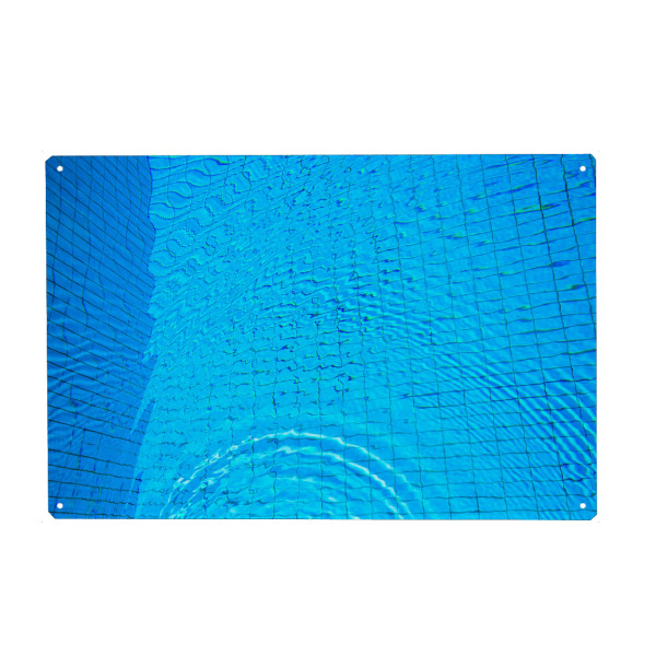 Metall Poster "Deep Swimming Pool Ripples" artboxONE - Abstrakt,Unterwasser - Pool - Blechschild