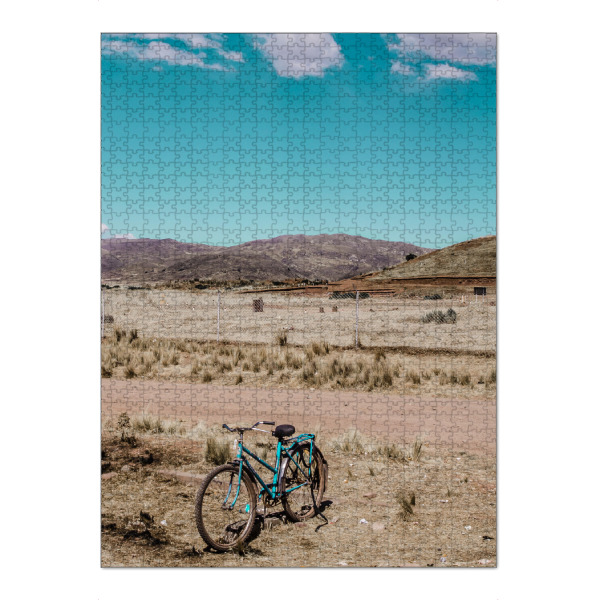 Puzzle Ravensburger "LONELY BICYCLE IN THE DESERT" artboxONE - Natur - Bicycle,Desert,Arid,Nature,Travel - Bild bicycle