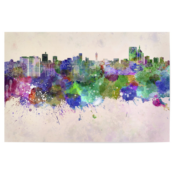 Poster "Sendai skyline in watercolor" artboxONE - Städte - Sendai
