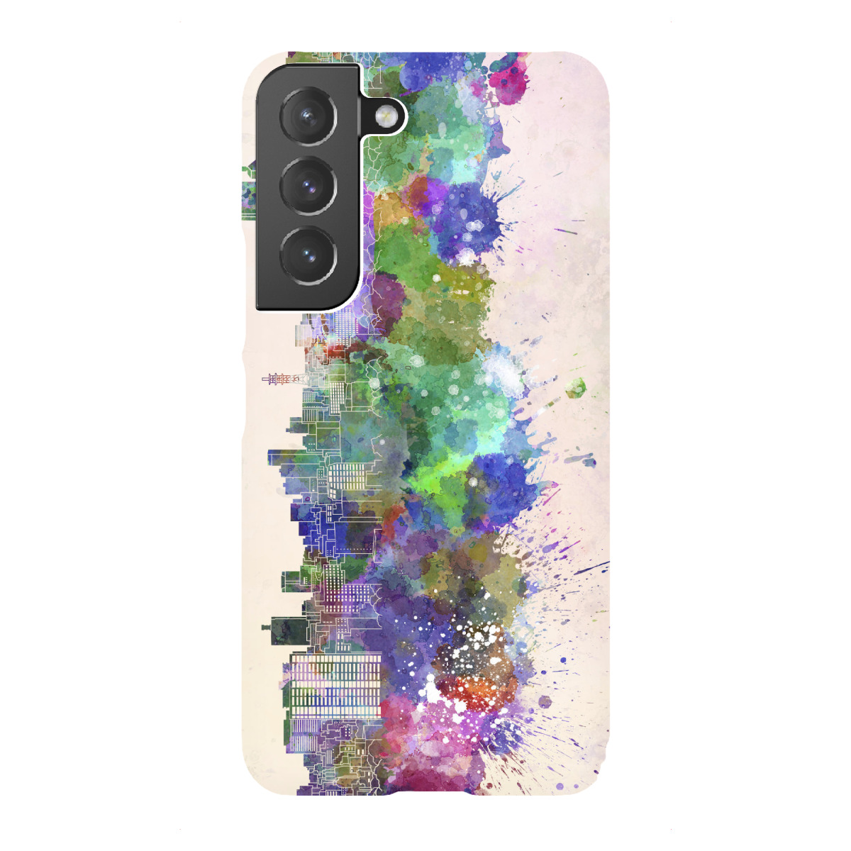 Samsung Galaxy "Sendai skyline in watercolor" Premium-Case Handyhülle artboxONE