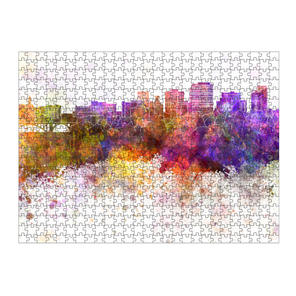 Puzzle Ravensburger "Spokane skyline in watercolor" artboxONE - Städte - Spokane - Bild spokane