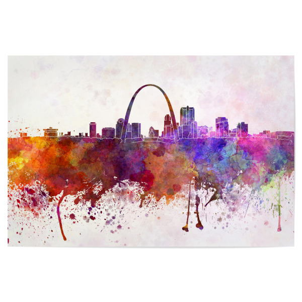 Poster "Saint louis skyline in watercolor" artboxONE - Städte / Weitere - Saint louis,St louis,Skyline