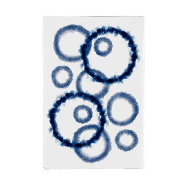Metall Poster "Blue Circles" artboxONE - Abstrakt - Boho-chic,Maritime,Scandi - Blechschild