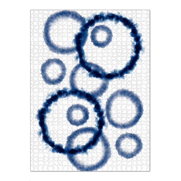 Puzzle Ravensburger "Blue Circles" artboxONE - Abstrakt - Boho-chic,Maritime,Scandi - Bild boho-chic