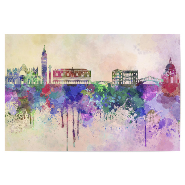Poster 30x20 cm "Venice skyline in watercolor" artboxONE - Städte / Venedig - Venice