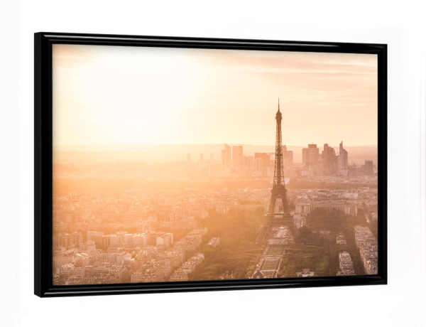Poster mit schwarzem Rahmen "Paris Sunset" artboxONE - Städte / Paris - Eiffelturm,Sonnenuntergang