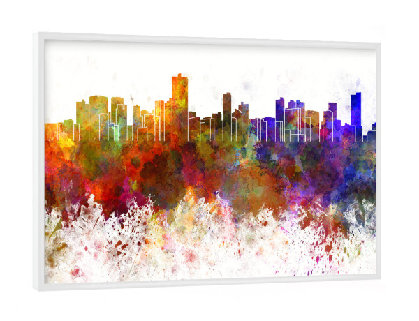 Poster mit weißem Rahmen "Salvador de Bahia skyline" artboxONE - Städte - Salvador de bahia