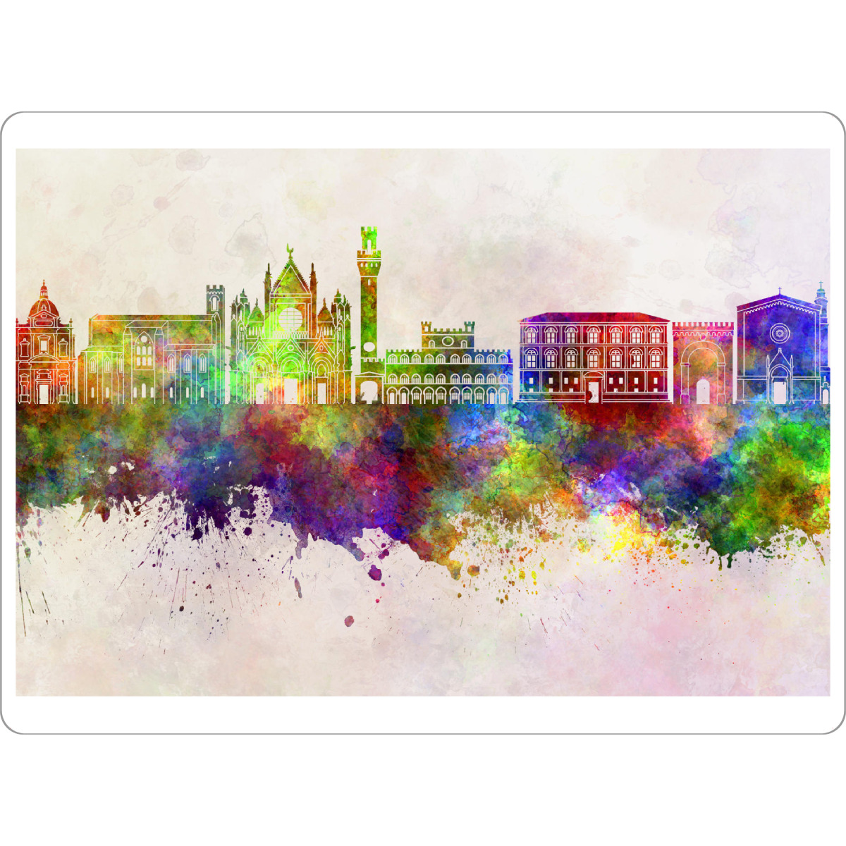 Tischset "Siena skyline in watercolor" artboxONE - Städte - Siena - Bild siena