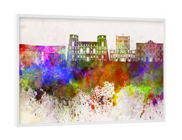 Poster mit weißem Rahmen "Taranto skyline in watercolor" artboxONE - Städte,Reise,Abstrakt,Architektur,Städte / Weitere - Skyline,Taranto,Italy
