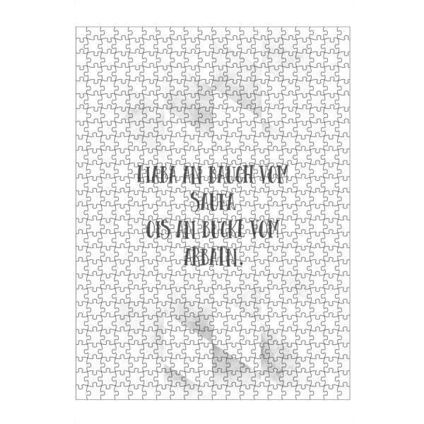 artboxONE Puzzle "Bairisch LIABA AN BAUCH VOM SAUFA" artboxONE - Typografie - Spruch,Bier,Alkohol - Bild spruch