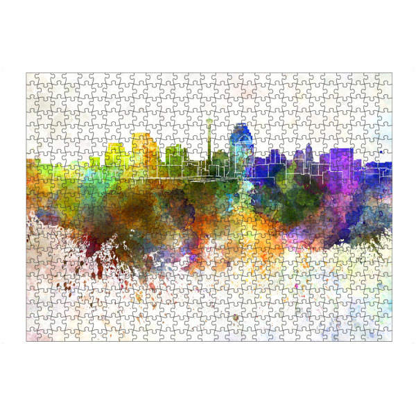 Puzzle Ravensburger "San Antonio skyline in watercolor" artboxONE - Städte,Reise,Abstrakt,Architektur,Städte / Weitere