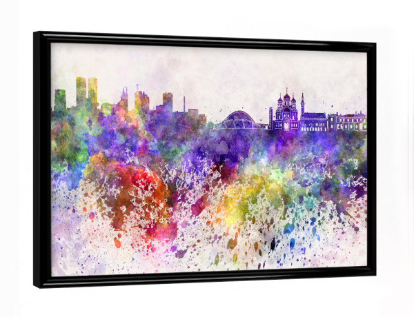 Poster mit schwarzem Rahmen "Tallinn skyline in watercolor" artboxONE - Städte - Tallinn