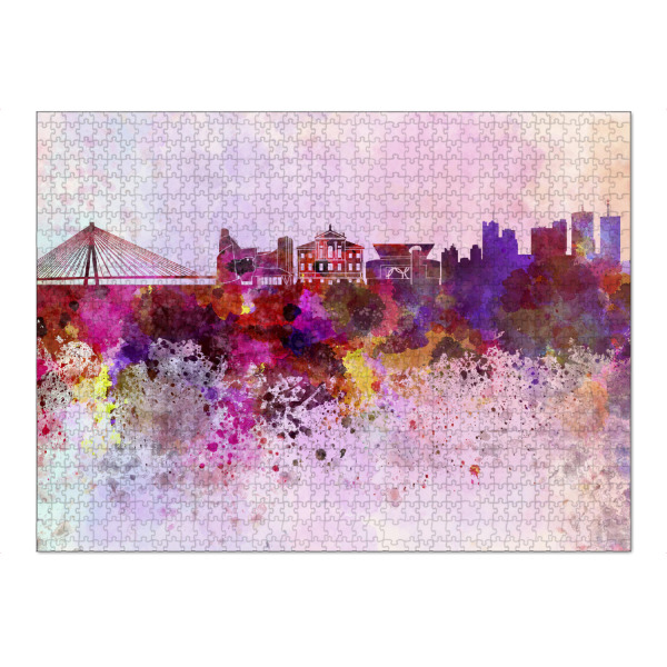 Puzzle Ravensburger "Warsaw skyline in watercolor" artboxONE - Städte - Warsaw - Bild warsaw