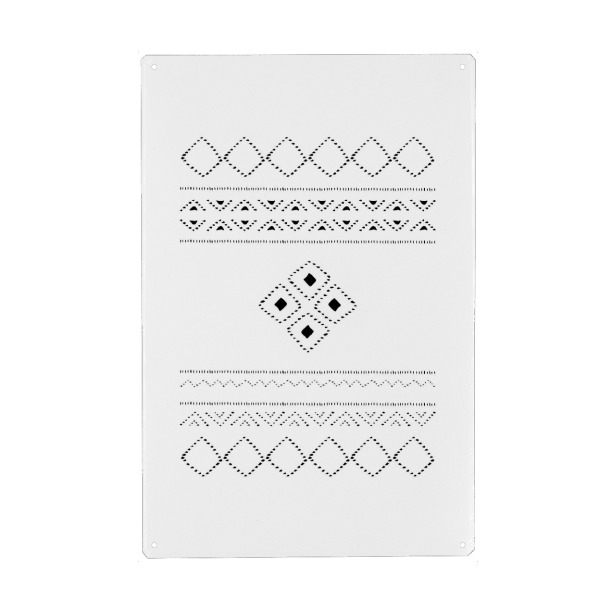 Holzbild "Ethno Geometry" artboxONE - Schwarzweiß,Geometrie - Ethnic,Minimal,Pattern