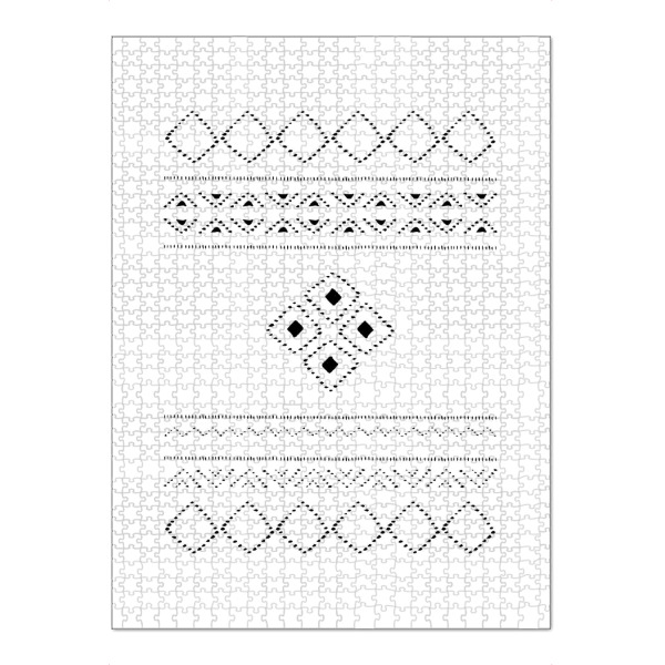 Puzzle Ravensburger "Ethno Geometry" artboxONE - Schwarzweiß,Geometrie - Ethnic,Minimal,Pattern - Bild ethnic