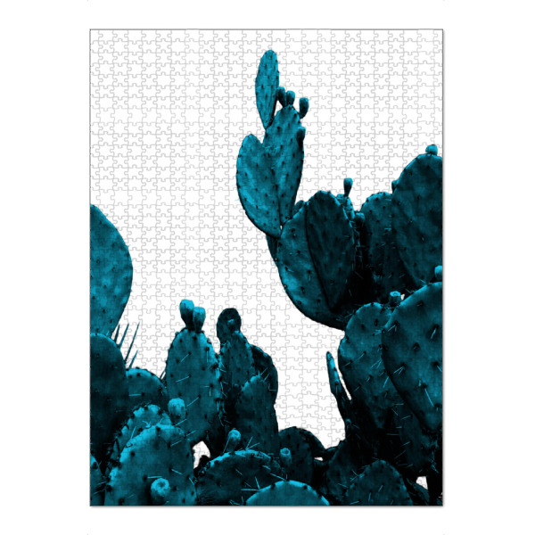 Puzzle Ravensburger "Teal Cactus" artboxONE - Floral - Cactus,Succulent - Bild cactus