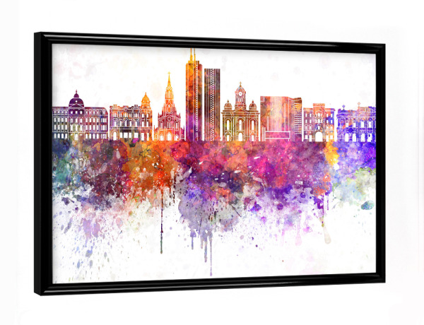 Poster mit schwarzem Rahmen "Santiago de Cali skyline" artboxONE - Städte - Satiago de cali,Santiago de cali skyline
