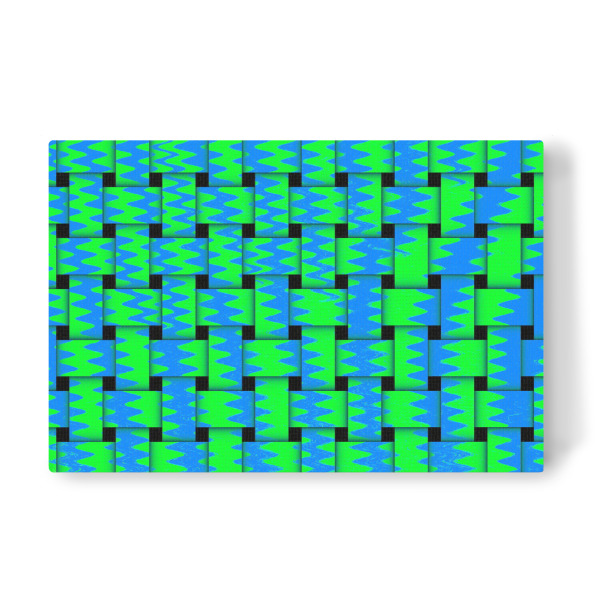 Leinwandbild "Pattern Weben BlauGrün" artboxONE - Abstrakt - Pattern,Muster,Weben