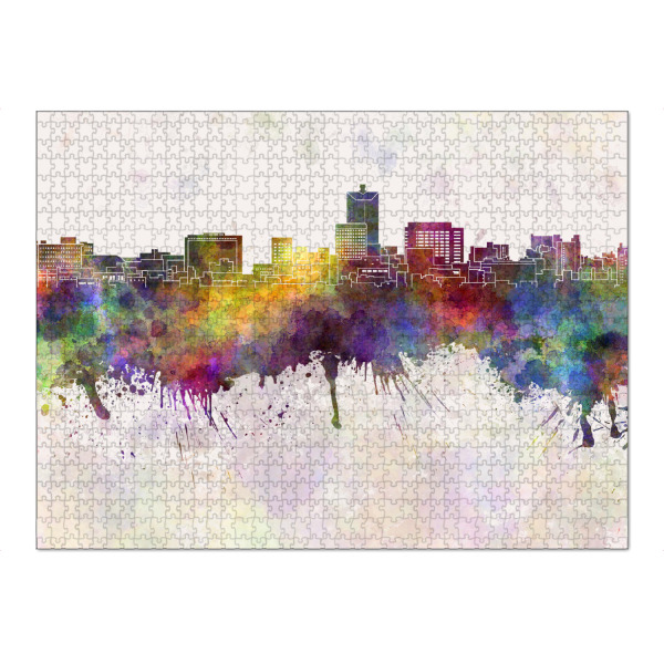 Puzzle Ravensburger "Toyama skyline in watercolor" artboxONE - Städte / Weitere - Toyama skyline,Toyama - Bild toyama skyline