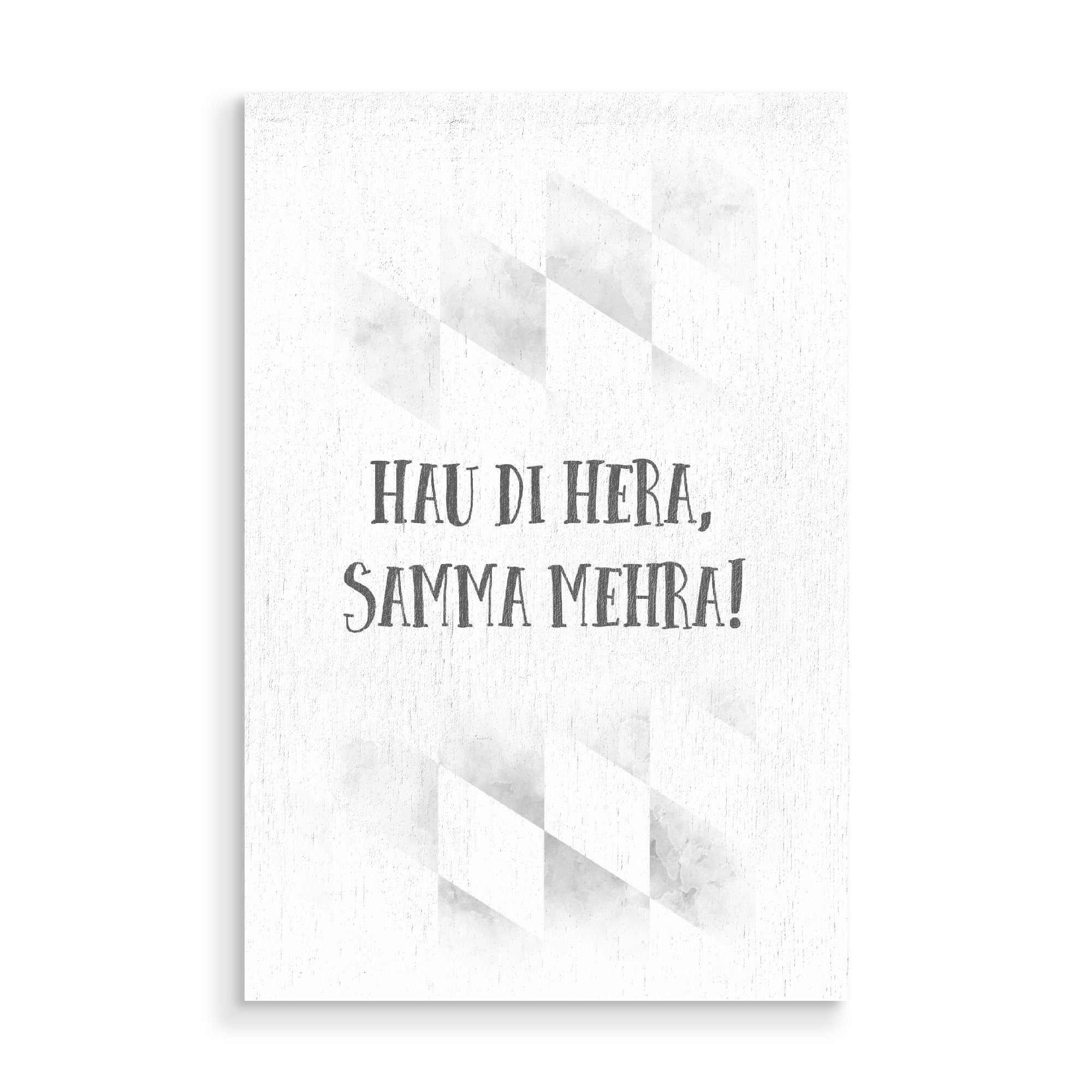 Holzbild "Bairisch HAU DI HERA" artboxONE - Typografie - Spruch,Bayrisch,Biergarten