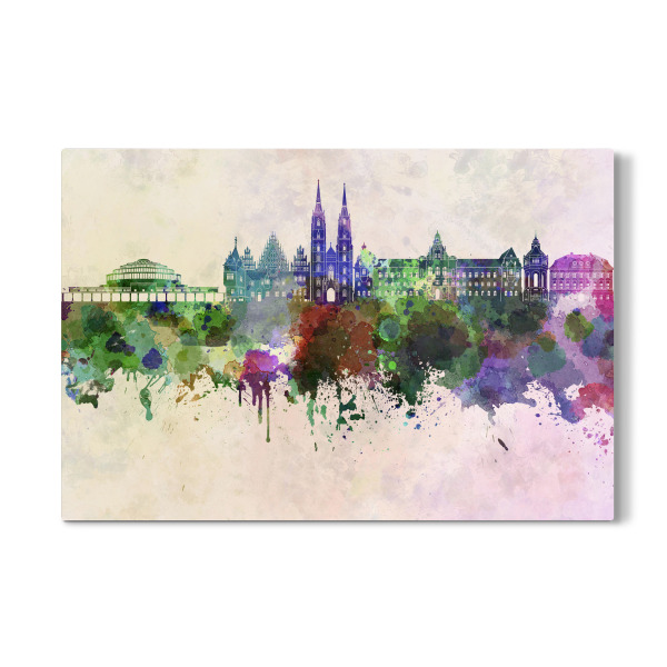 Galerie-Print "Wroclaw skyline in watercolor" 30x20 cm artboxONE