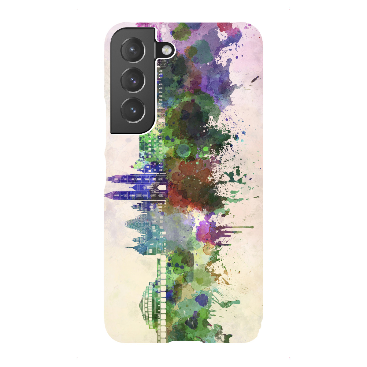 "Wroclaw skyline in watercolor"für Samsung Galaxy - Premium-Case Handyhülle artboxONE
