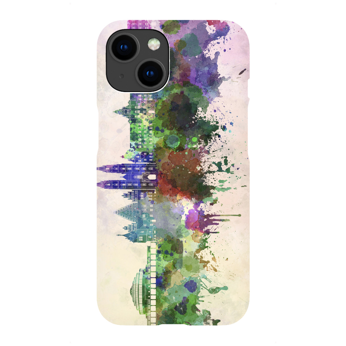 iPhone "Wroclaw skyline in watercolor" Premium-Case Handyhülle artboxONE