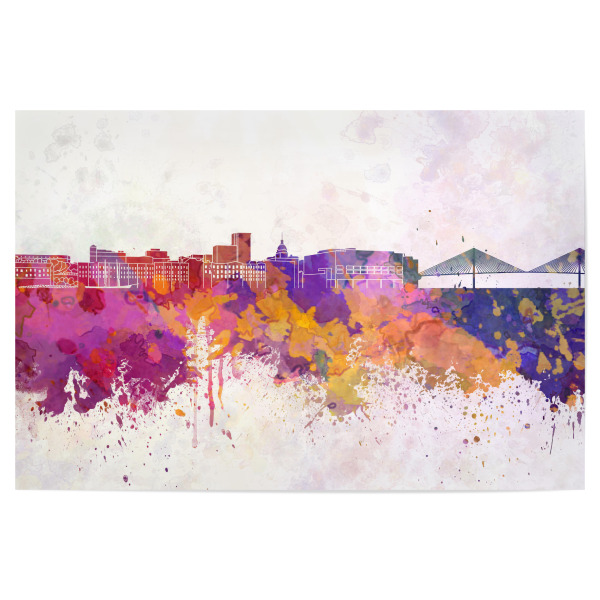 Poster 30x20 cm "Savannah skyline in watercolor" artboxONE - Städte - Savannah