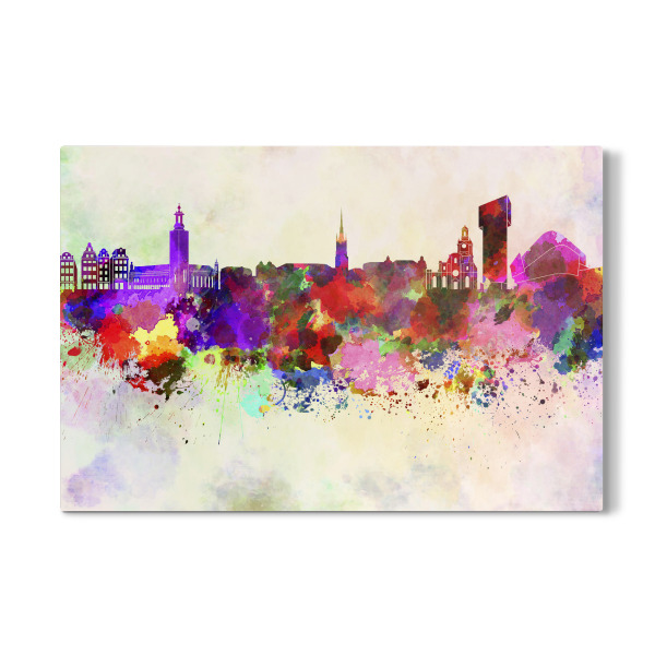 Galerie-Print "Stockholm skyline in watercolor" 30x20 cm artboxONE