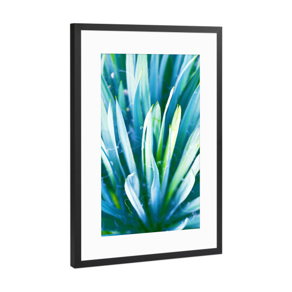 Poster mit Rahmen Schwarz (Metallic) "Heart of Nature" artboxONE - Floral - Double exposure