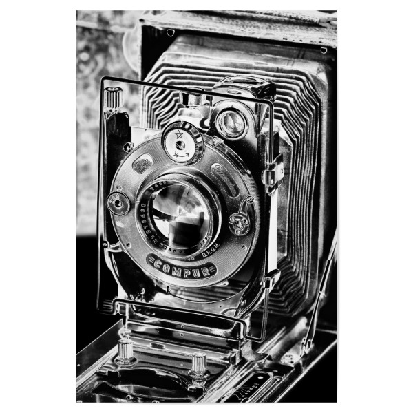 Poster 30x20 cm "Plattenkamera Ica Dresden" artboxONE - Abstrakt,Schwarzweiß - Kamera,Objektiv,Klassik