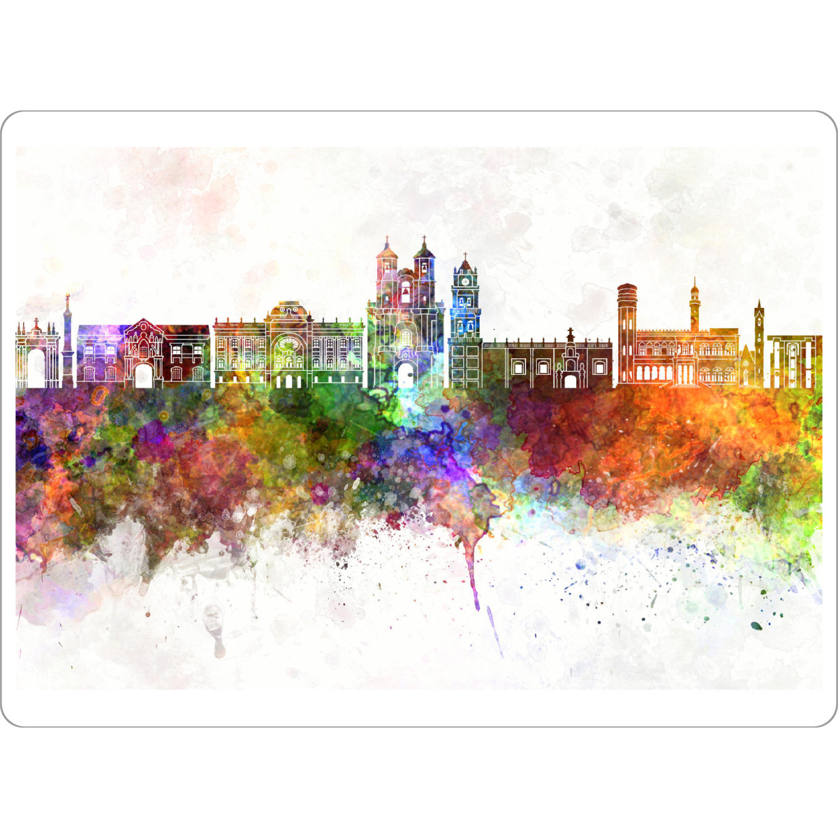 Tischset "Sucre skyline in watercolor" artboxONE - Städte - Sucre - Bild sucre