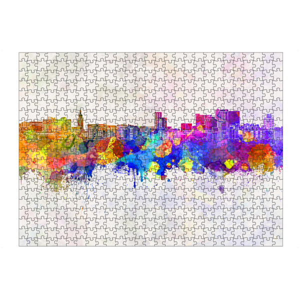 artboxONE Puzzle "Vasteras skyline in watercolor" artboxONE - Städte,Abstrakt - Skyline,Watercolor,Västerås,Sweden - Bild skyline