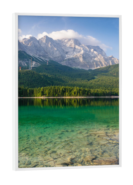 Poster mit weißem Rahmen "Sommertraum Eibsee" artboxONE - Natur - Eibsee