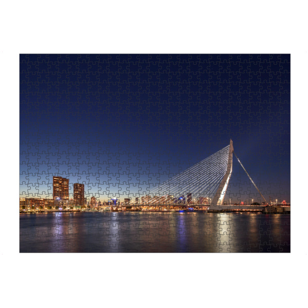 Puzzle Ravensburger "Die Skyline von Rotterdam" artboxONE - Städte - Holland,Niederlande,Erasmusbrücke - Bild holland