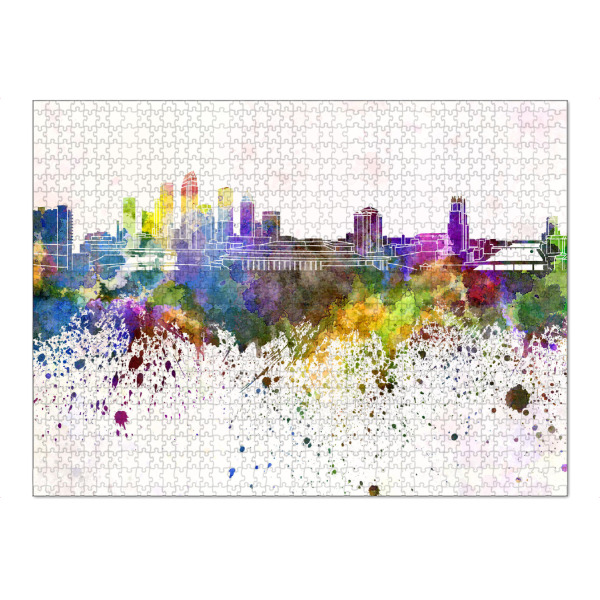 Puzzle Ravensburger "Tampa skyline in watercolor" artboxONE - Städte - Tampa - Bild tampa