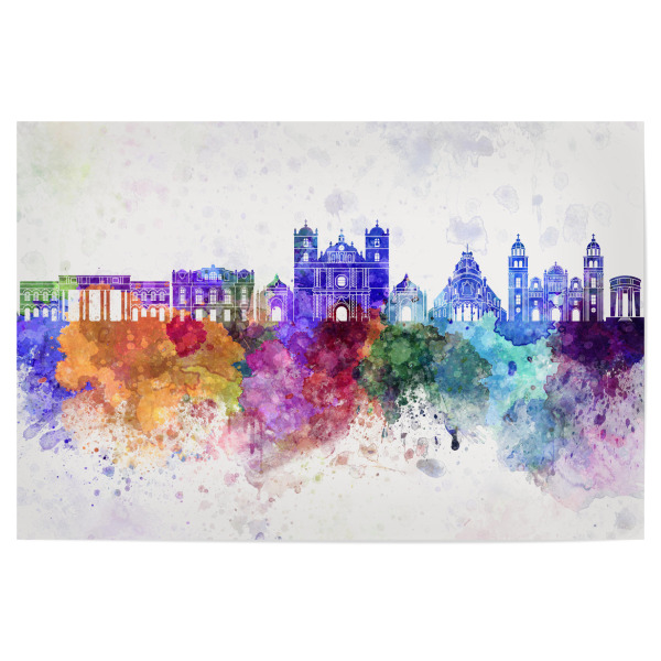 Poster 30x20 cm "Tegucigalpa skyline in watercolor" artboxONE - Städte - Tegucigalpa skyline,Tegucilpa,Honduras