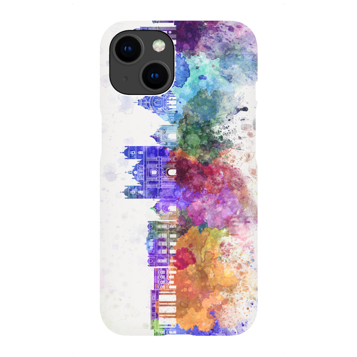 iPhone "Tegucigalpa skyline in watercolor" Premium-Case Handyhülle artboxONE