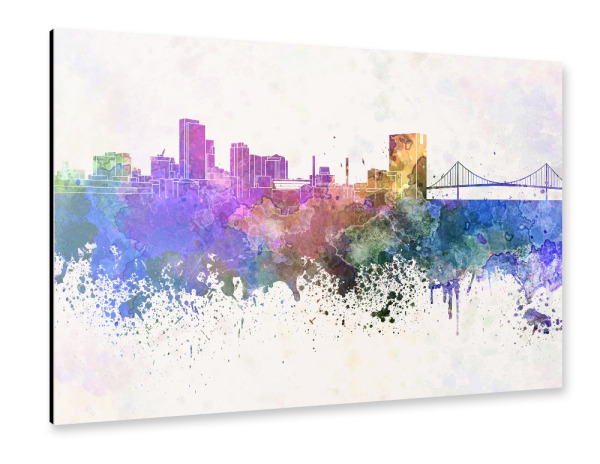 Alu-Dibond "Toledo OH skyline in watercolor" 30x20 cm artboxONE